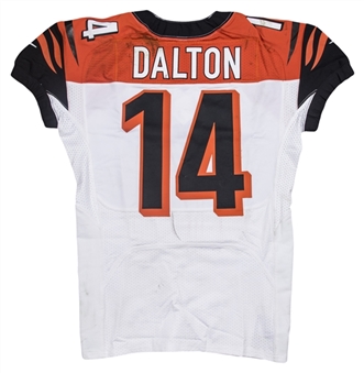 2012 Andy Dalton Game Used Cincinnati Bengals Road Jersey Used On 12/23/2012 VS Pittsburgh Steelers (Bengal Pro Shop)